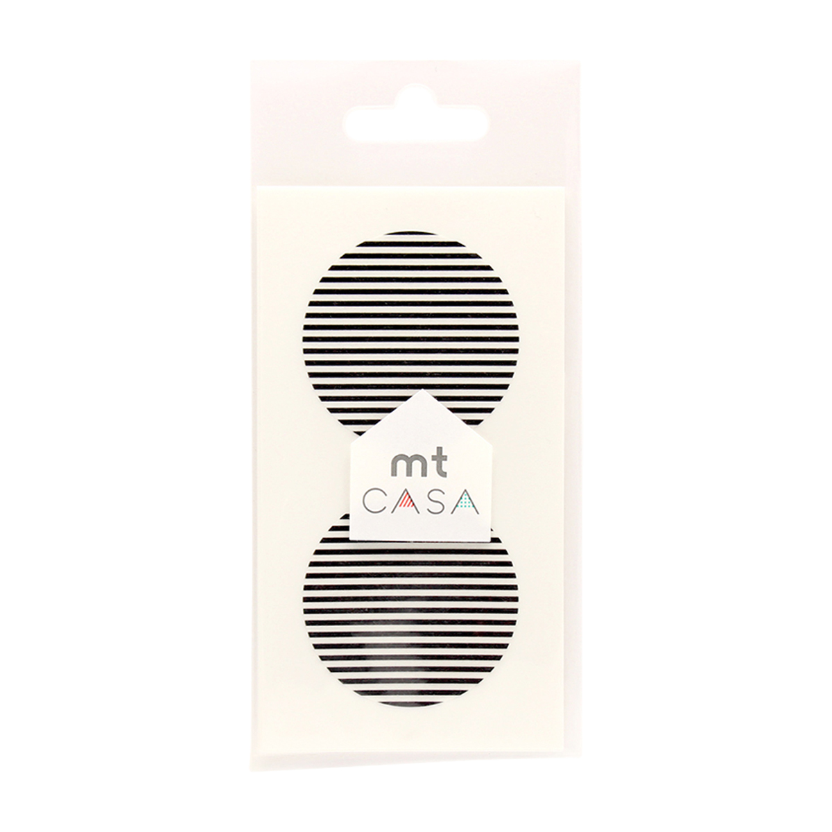 カモ井／マスキングテープ　ｍｔ　ｃａｓａ　ｓｅａｌ　ボーダー・ブラック　ＭＴＣＤＳ０１５