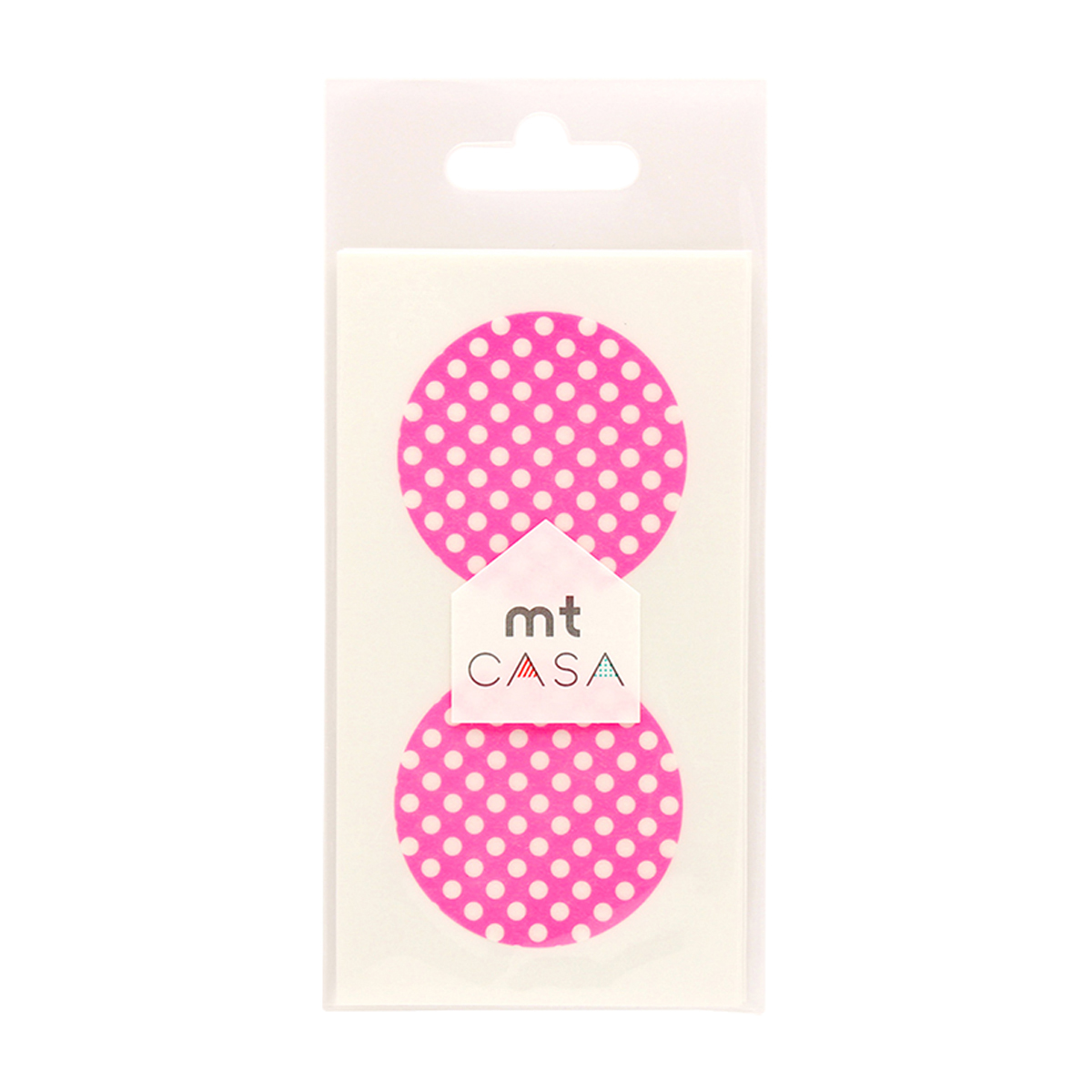 カモ井／マスキングテープ　ｍｔ　ｃａｓａ　ｓｅａｌ　　ドット・ショッキングピンク　ＭＴＣＤＳ０１７