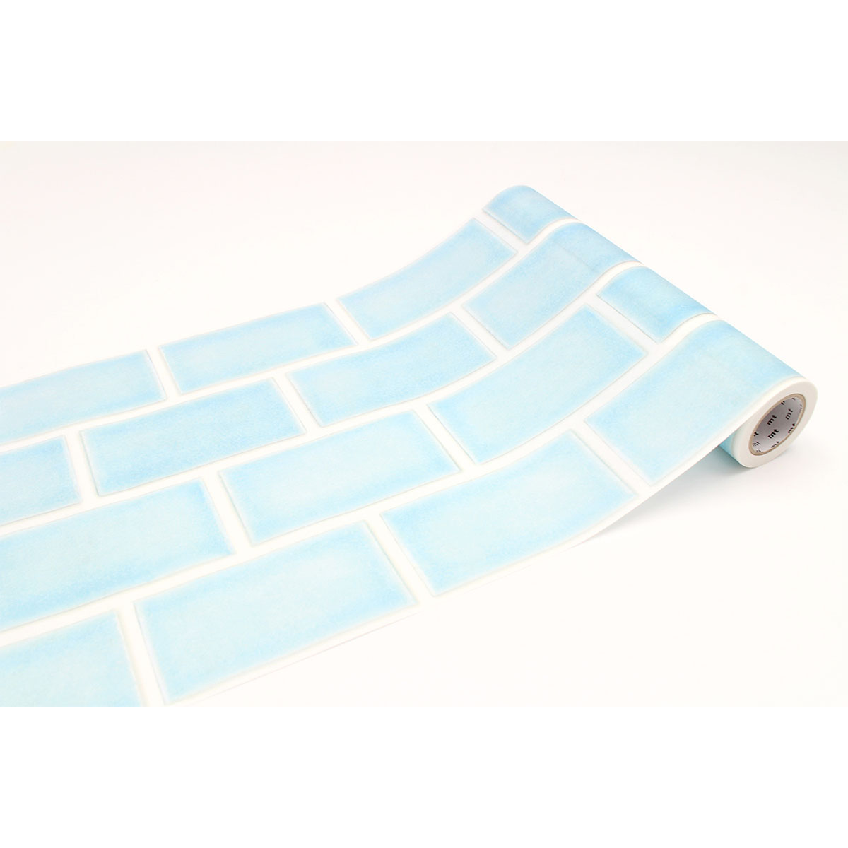 カモ井／マスキングテープ　ｍｔ　ｃａｓａ　ｆｌｅｅｃｅタイル・水色　ＭＴＣＡＦ２３０７