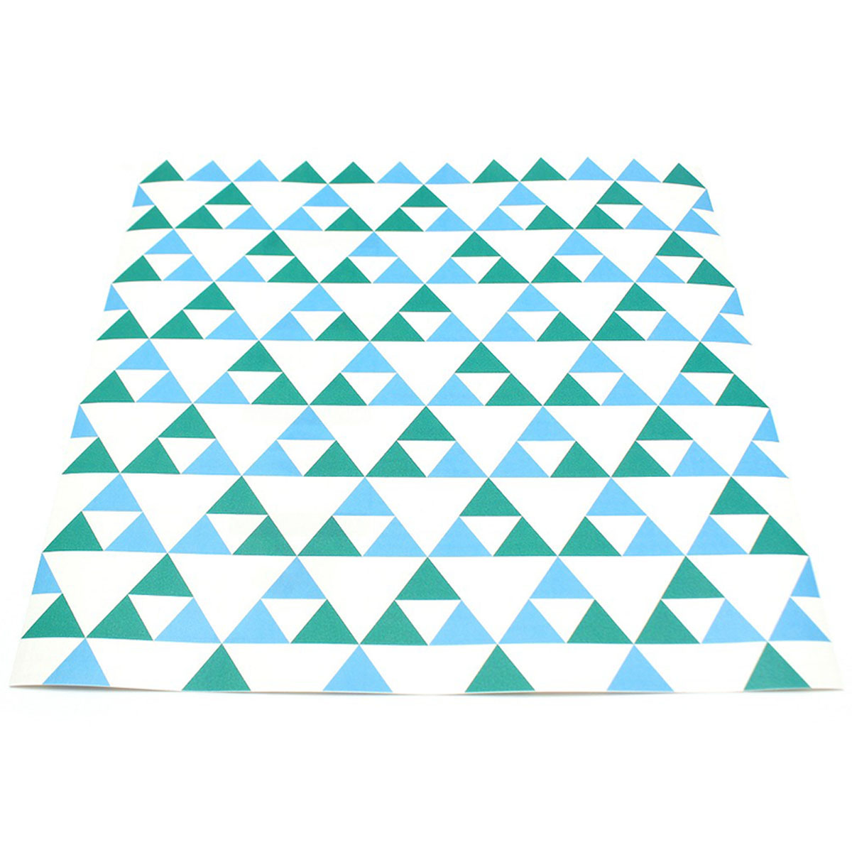 カモ井／マスキングテープ　ｍｔリメイクシートスクエア　さんかく・グリーン×ライトブルー　ＭＴＣＡＲＳ０２２