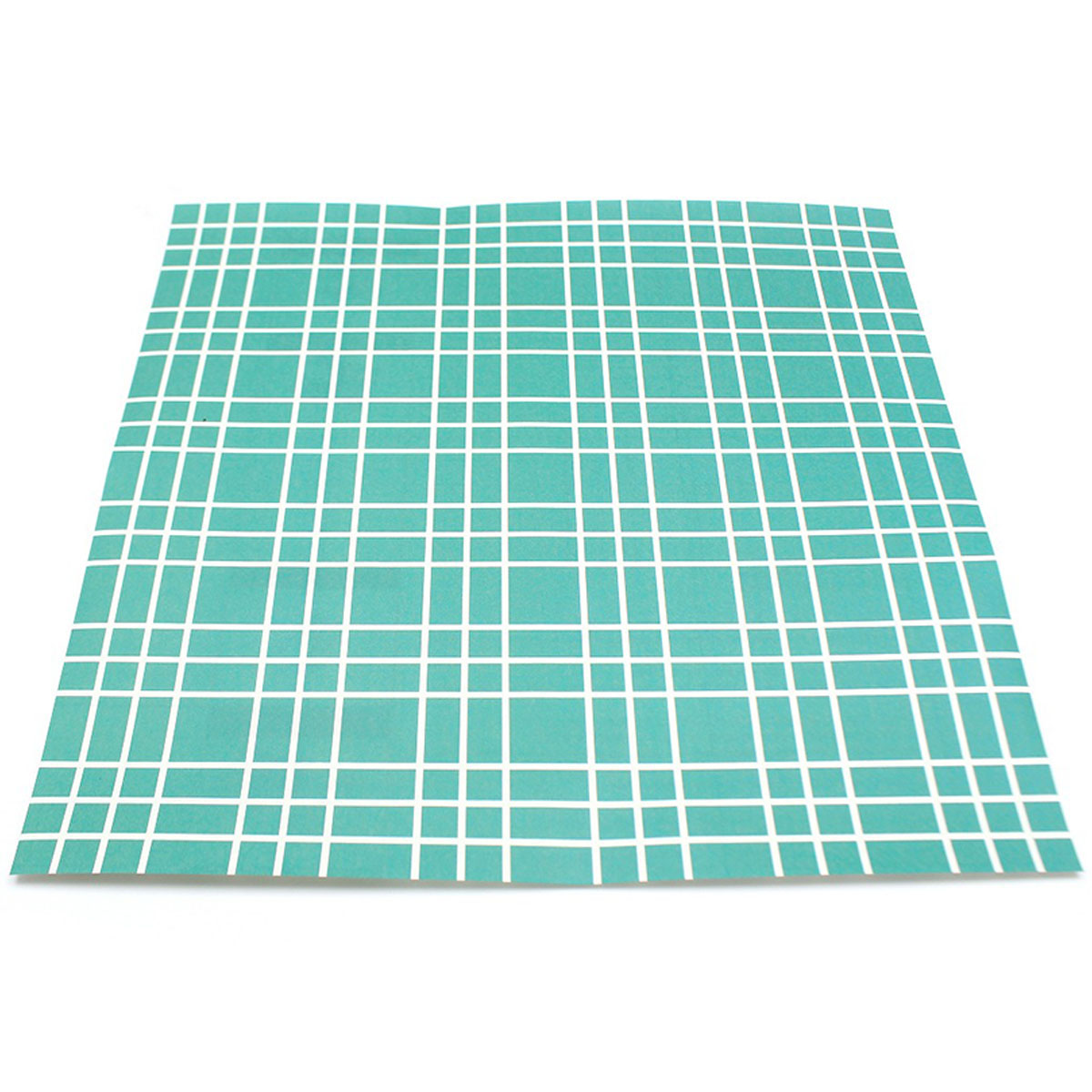 カモ井／マスキングテープ　ｍｔリメイクシートスクエア　三枡格子・花緑青　ＭＴＣＡＲＳ０３６