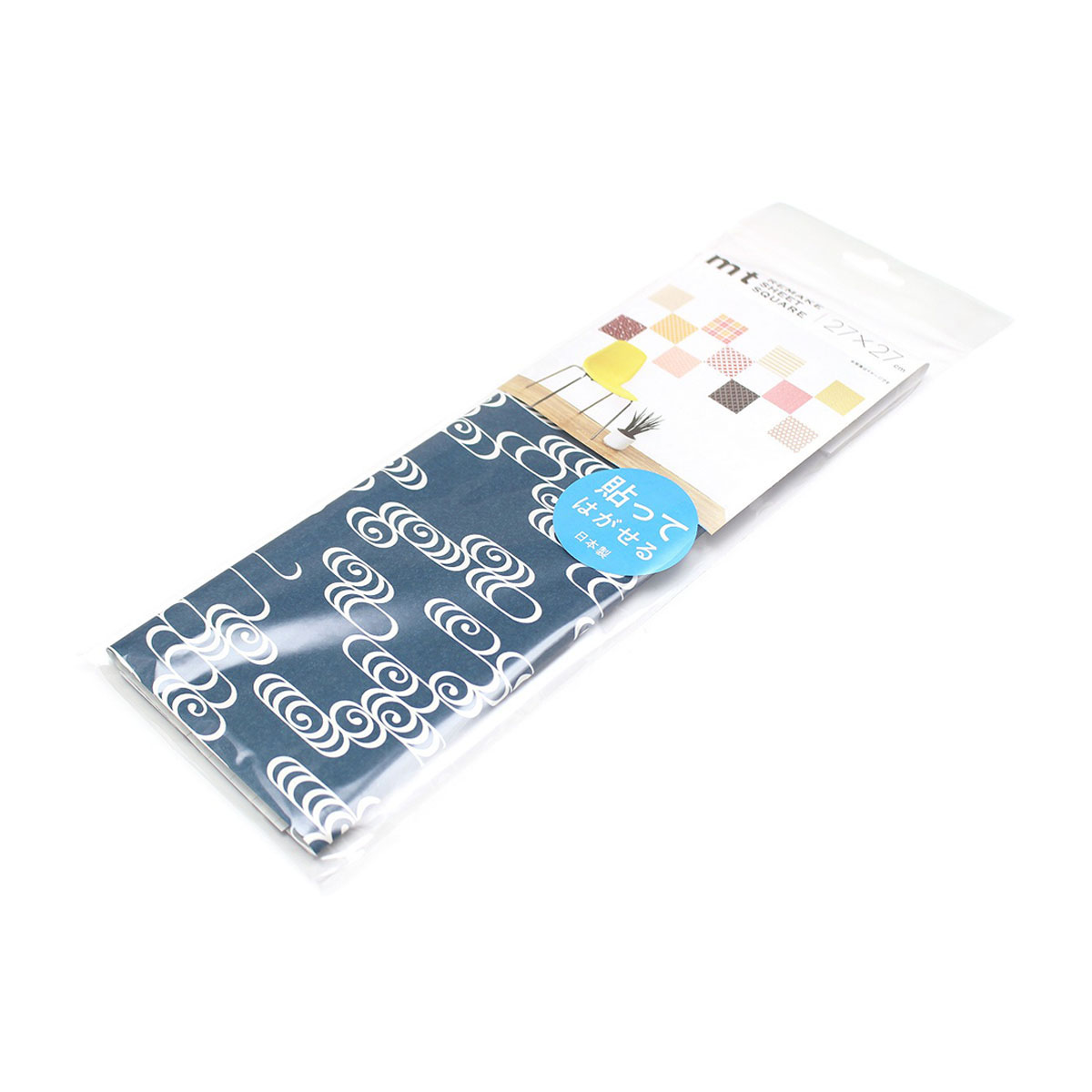 カモ井／マスキングテープ　ｍｔリメイクシートスクエア　観世水・熨斗目花色　ＭＴＣＡＲＳ０４２