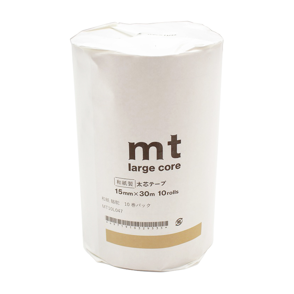 カモ井／マスキングテープ　ｍｔ　ｌａｒｇｅ　ｃｏｒｅ　和紙　駱駝　１０巻パック　ＭＴ１０Ｌ０４７
