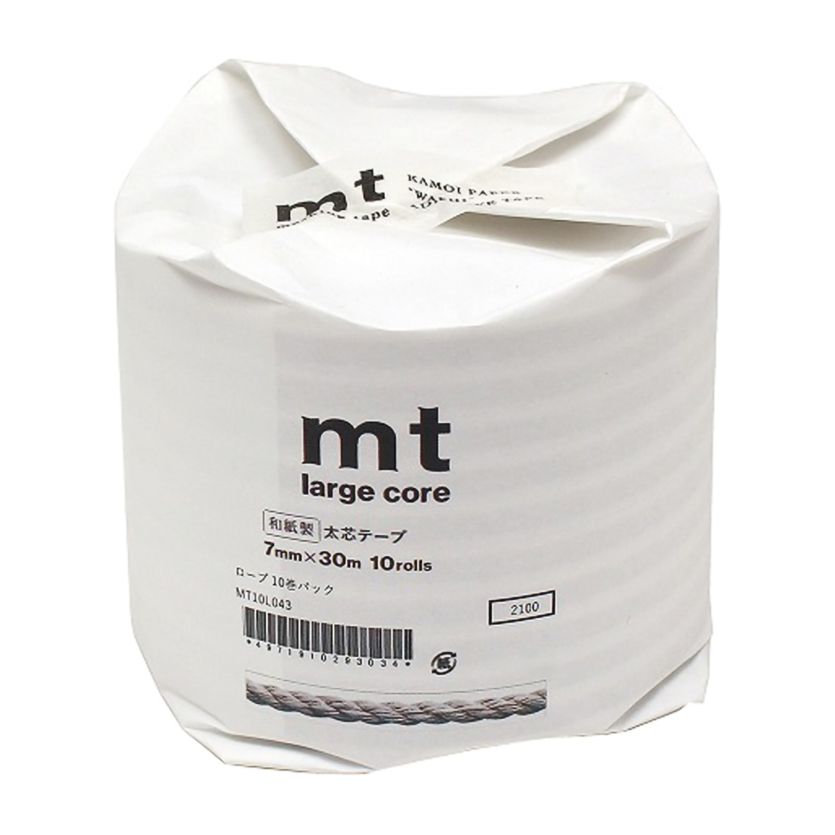 カモ井／マスキングテープ　ｍｔ　Ｌａｒｇｅ　Ｃｏｒｅ　ロープ　１０巻パック　ＭＴ１０Ｌ０４３
