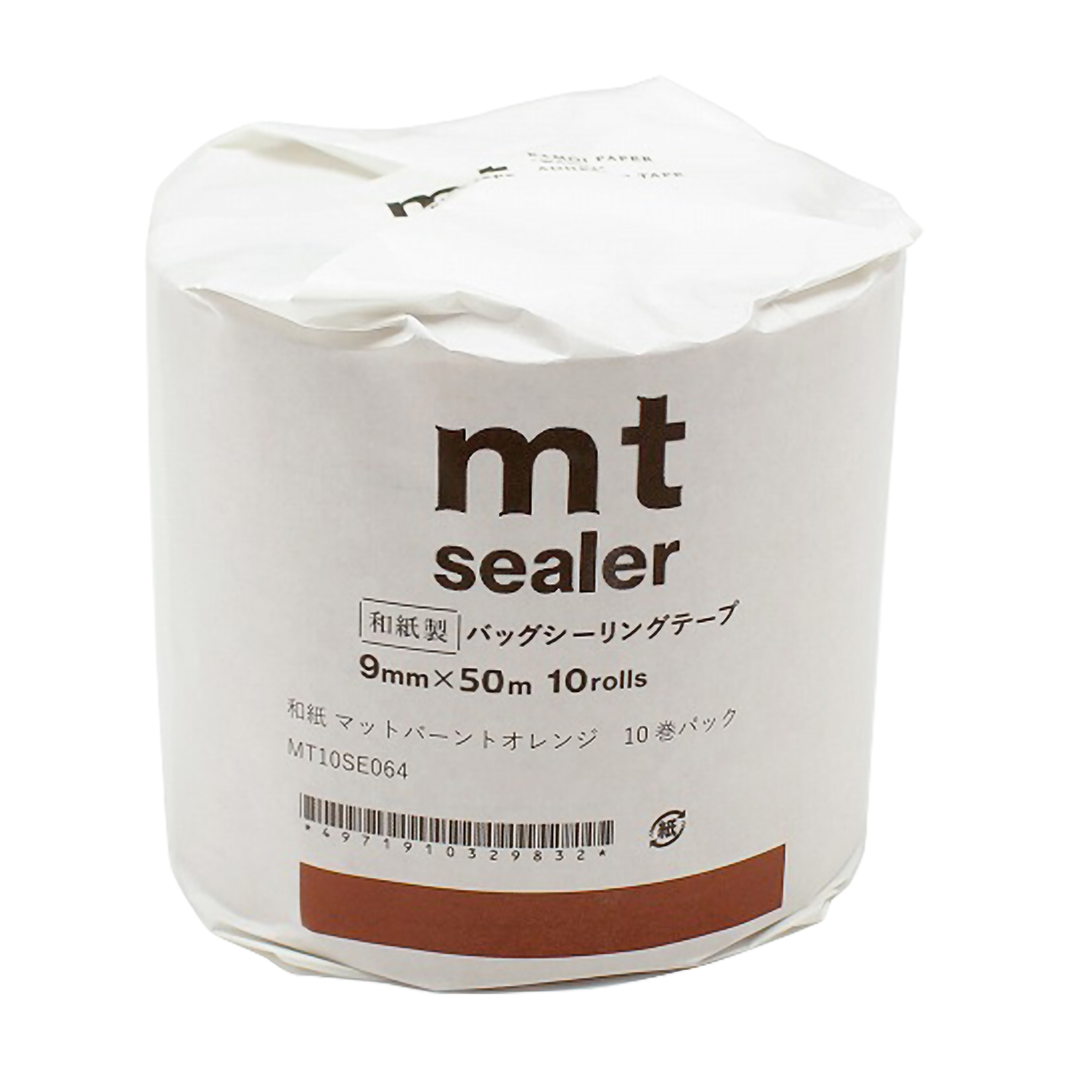 カモ井／マスキングテープ　ｍｔ　ｓｅａｌｅｒ　和紙　マットバーントオレンジ　１０巻パック　ＭＴ１０ＳＥ０６４