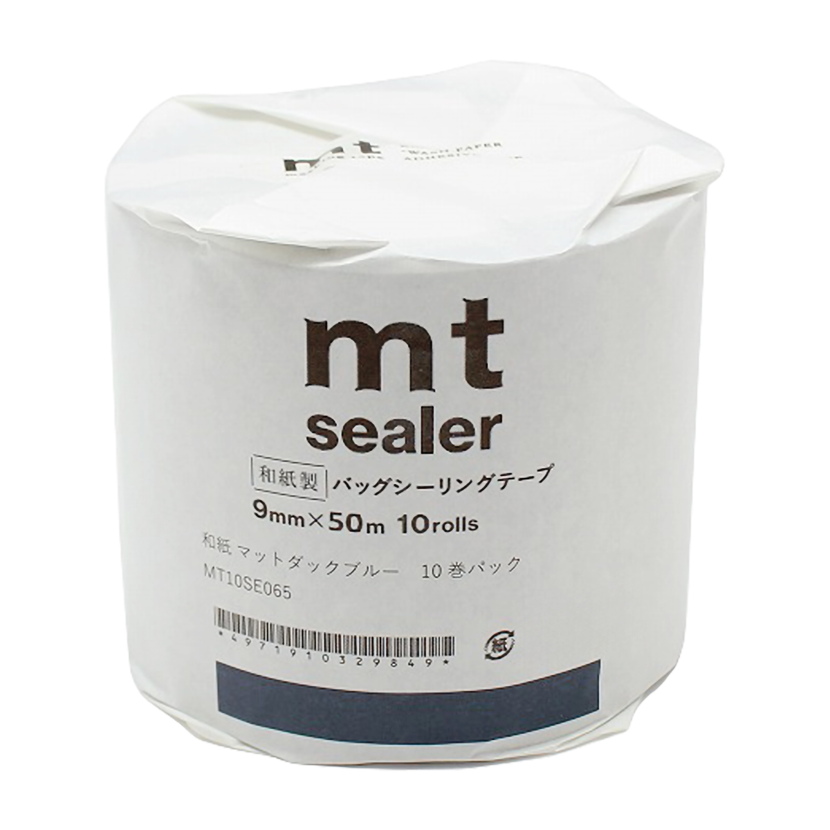 カモ井／マスキングテープ　ｍｔ　ｓｅａｌｅｒ　和紙　マットダックブルー　１０巻パック　ＭＴ１０ＳＥ０６５