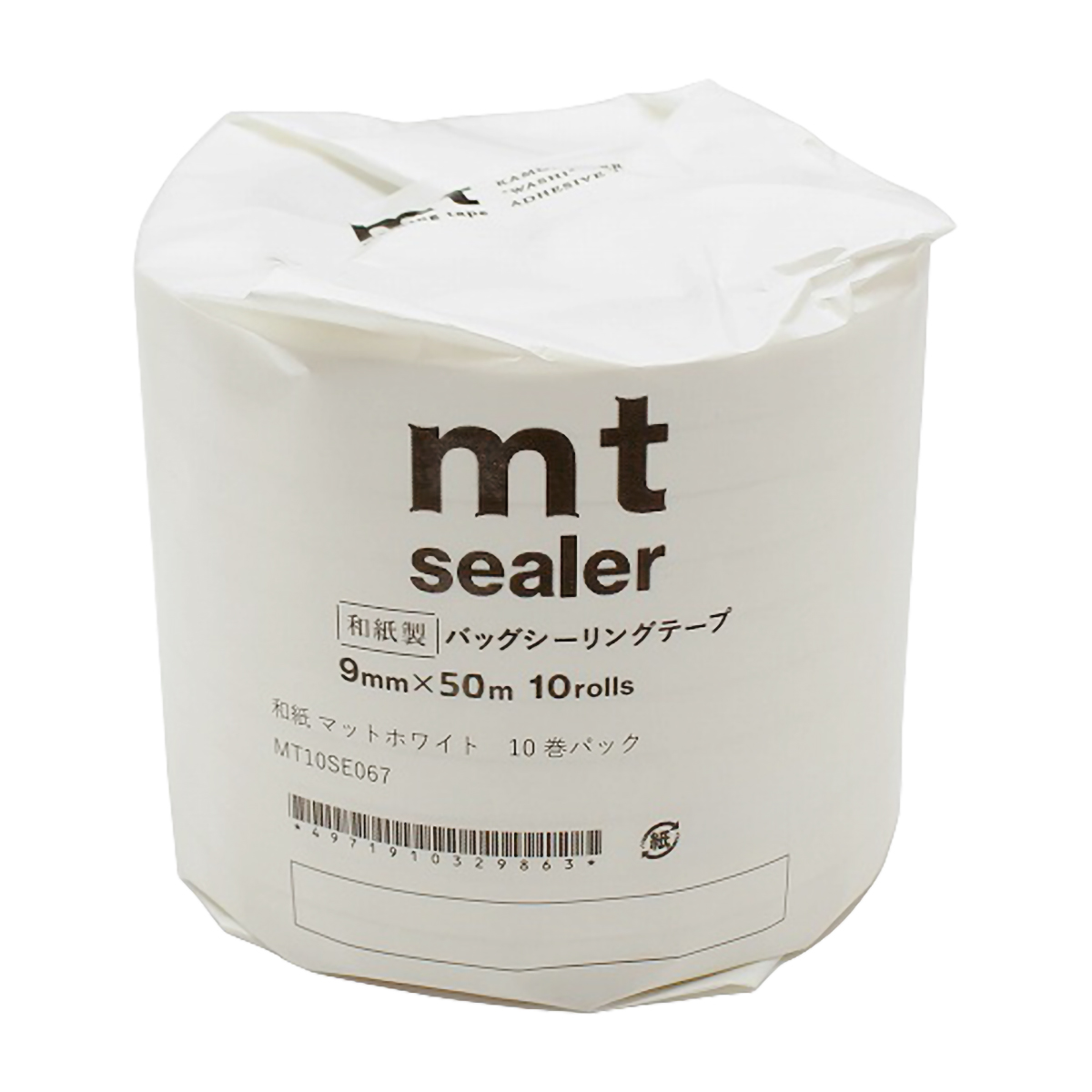 カモ井／マスキングテープ　ｍｔ　ｓｅａｌｅｒ　和紙　マットホワイト　１０巻パック　ＭＴ１０ＳＥ０６７