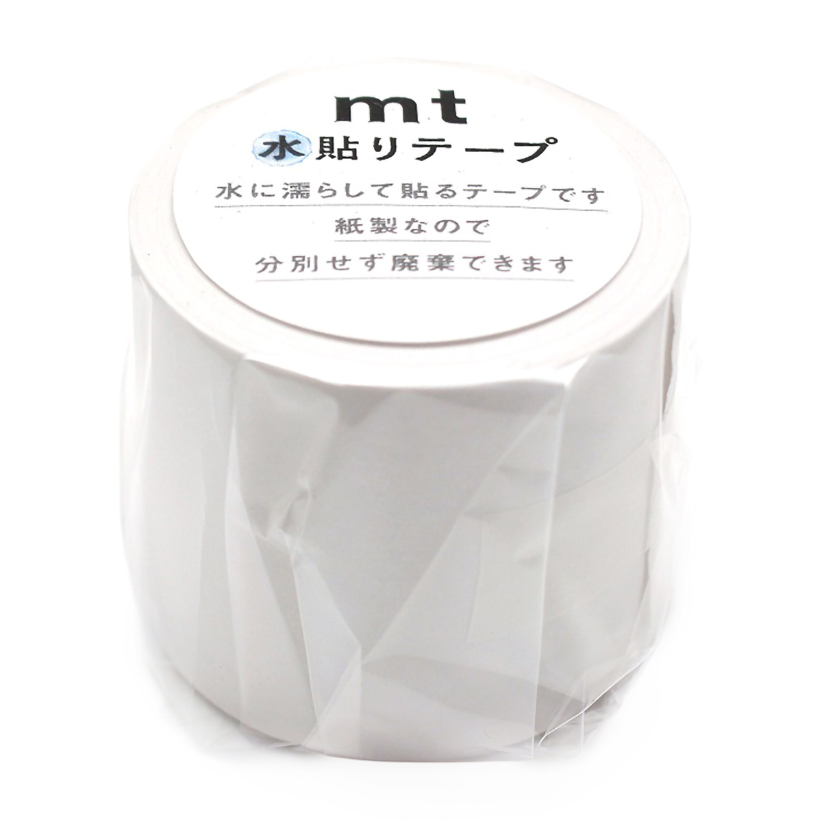 カモ井／マスキングテープ　ｍｔ水貼りテープ　ホワイト　ＭＴＧＡＭＴ０１