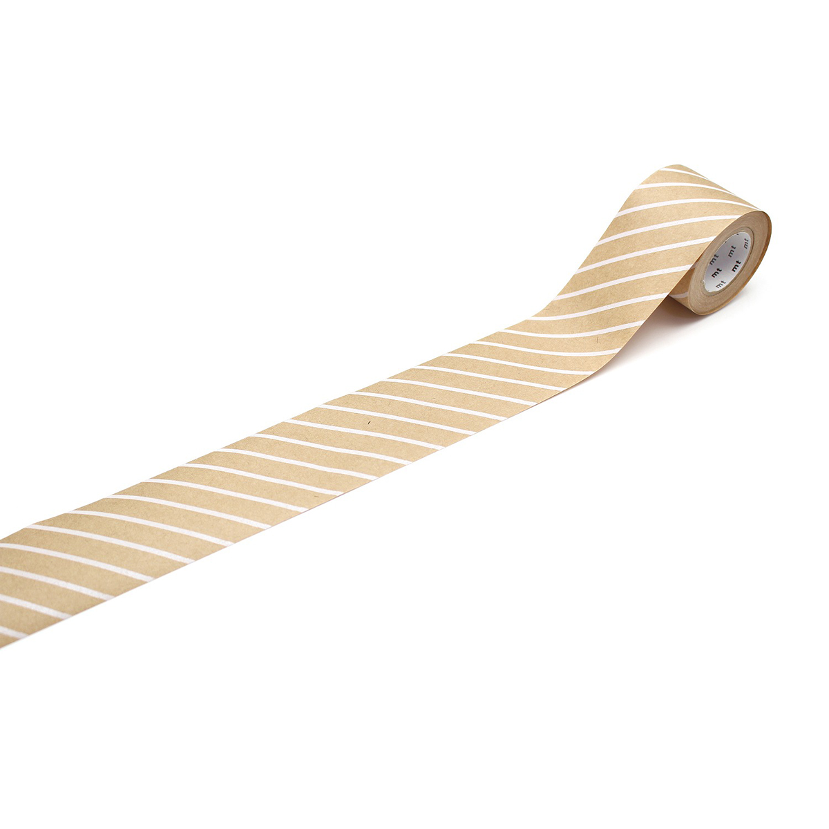カモ井／マスキングテープ　ｍｔ水貼りテープ　ストライプ・ホワイト　ＭＴＧＡＭＴ０５
