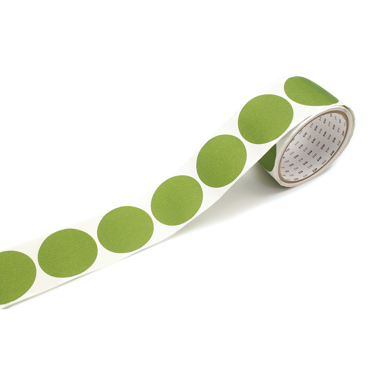 カモ井／マスキングテープ　丸シールロール１００　マットオリーブグリーン　ＭＴＳＥＡＲ０１