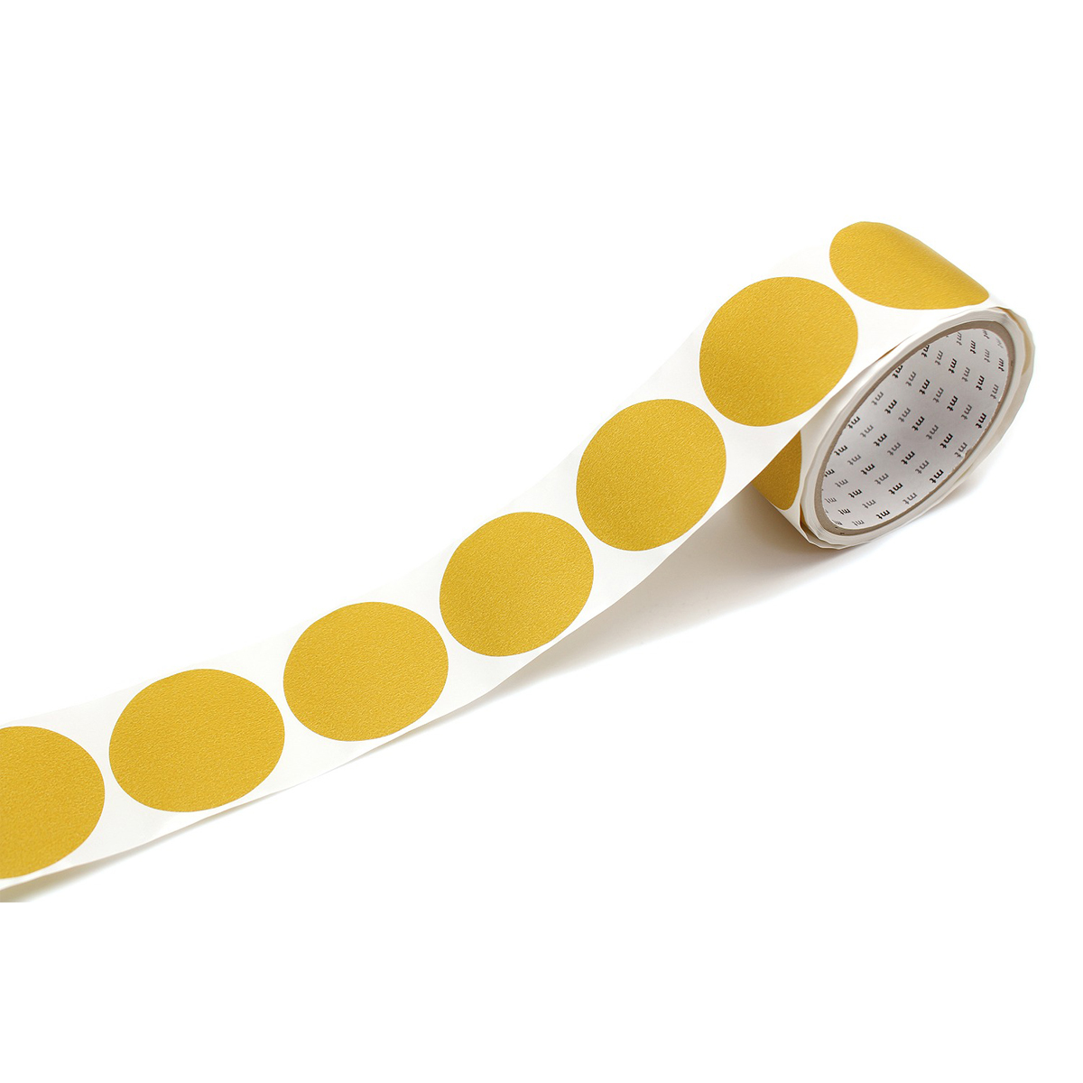 カモ井／マスキングテープ　丸シールロール１００　マットマスタード　ＭＴＳＥＡＲ０２