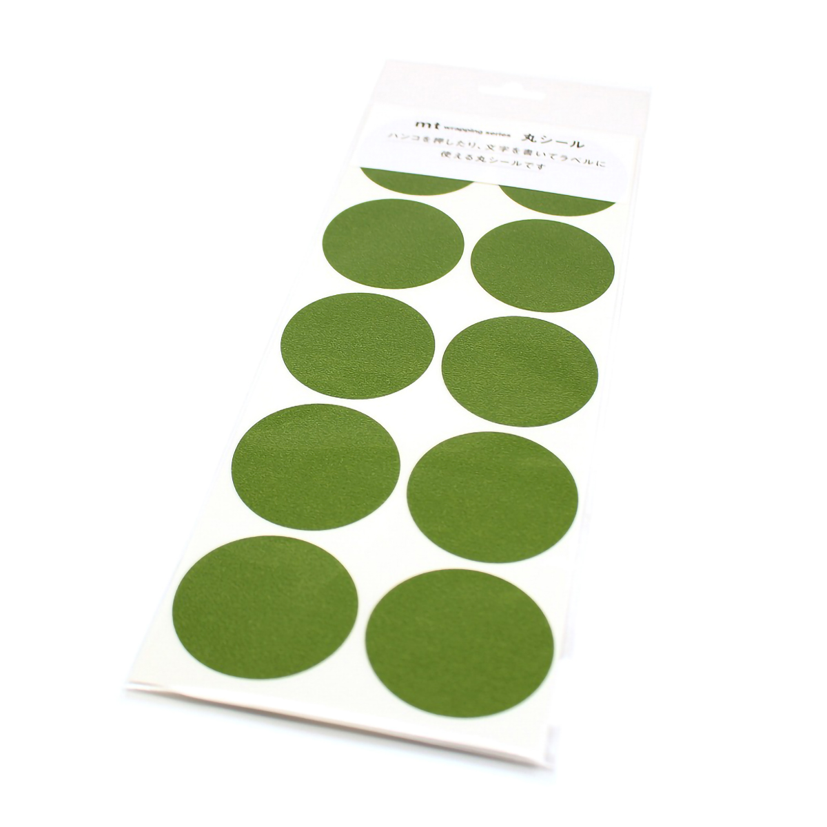 カモ井／マスキングテープ　丸シールシート３０　マットオリーブグリーン　ＭＴＳＥＡＳ０１