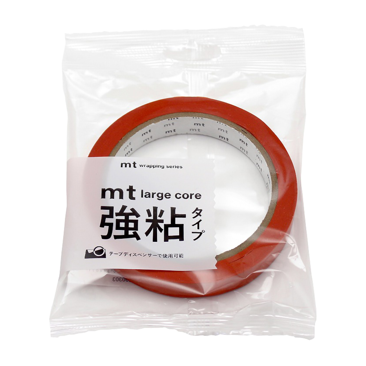 カモ井／マスキングテープ　ｍｔ　ｌａｒｇｅ　ｃｏｒｅ　和紙　朱赤　強粘着　ＭＴ０１Ｌ０６１