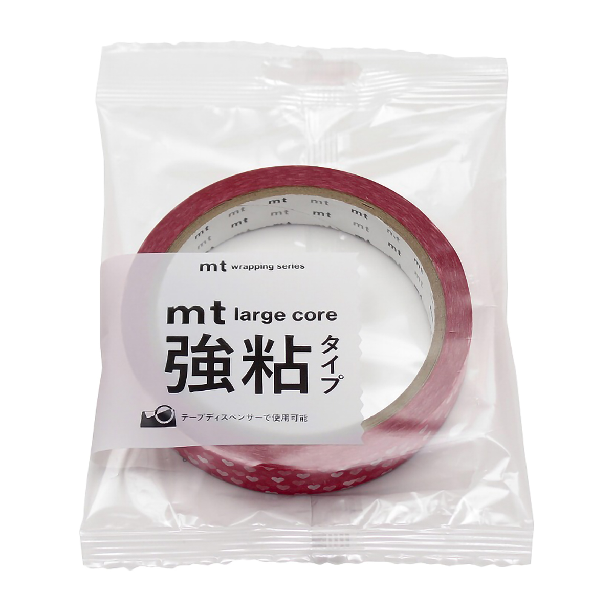 カモ井／マスキングテープ　ｍｔ　ｌａｒｇｅ　ｃｏｒｅ　ハート・スポット　強粘着　ＭＴ０１Ｌ０７８
