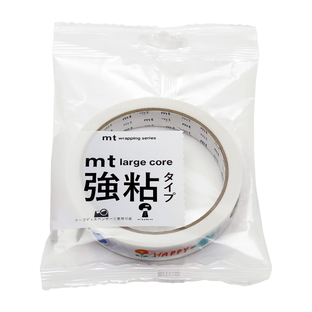 カモ井／マスキングテープ　ｍｔ　ｌａｒｇｅ　ｃｏｒｅ　ｓｍｉｌｅ　強粘着　ＭＴ０１Ｌ０８２