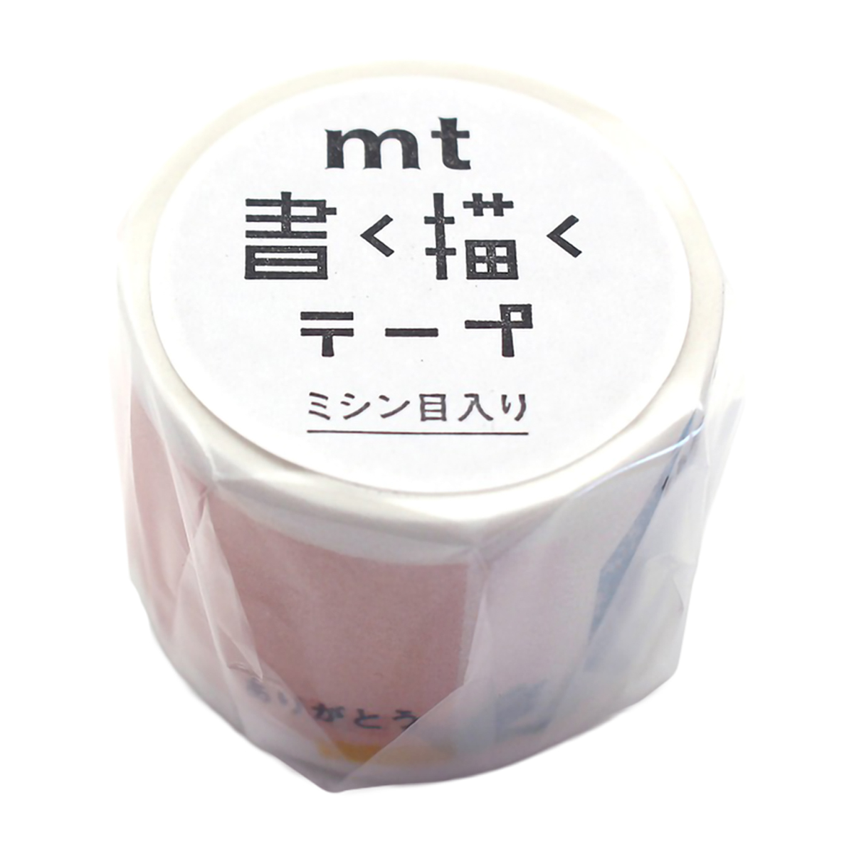 カモ井／マスキングテープ　ｍｔ書く描くテープミシン目入り　ありがとう　ＭＴＫＡＫＵＭ０３