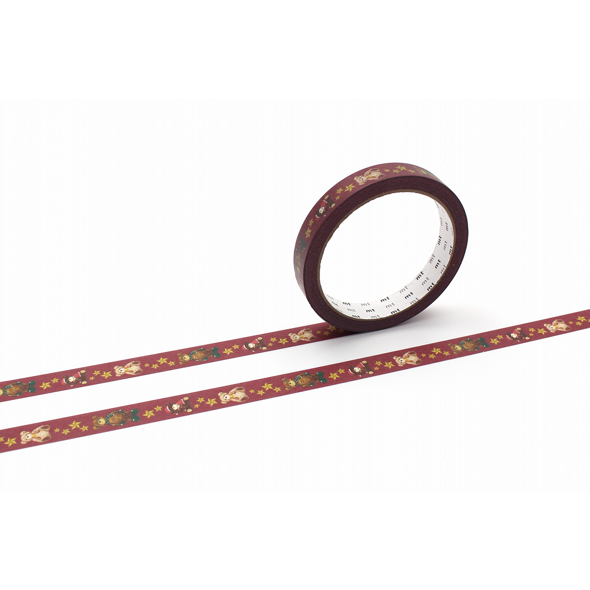 カモ井／マスキングテープ　ｍｔ　ｌａｒｇｅ　ｃｏｒｅ　クリスマステディベア　強粘着　ＭＴ０１Ｌ０８５