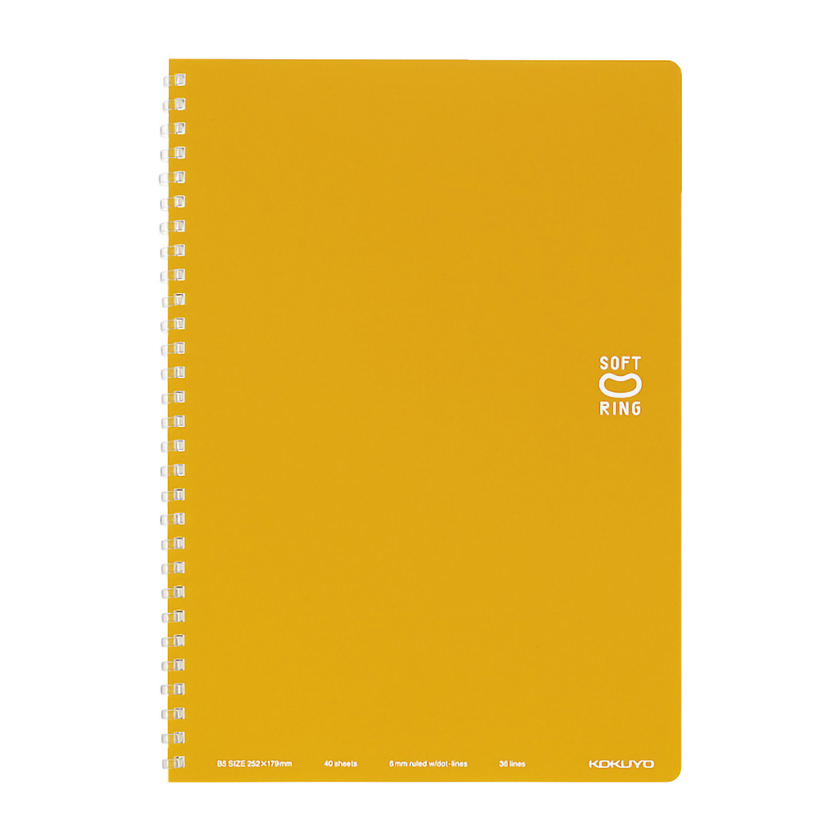 コクヨ　ソフトリングノート　Ｂ５　４０枚　ドット罫　オレンジ