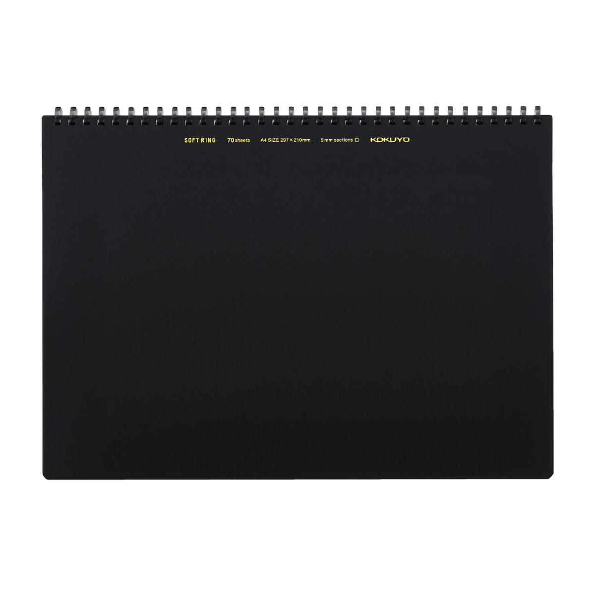 コクヨ　ソフトリングノート　Ａ４　７０枚　方眼罫　黒