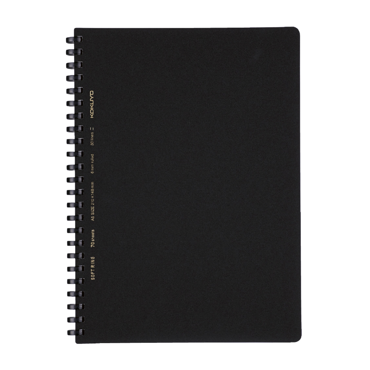 コクヨ　ソフトリングノート　Ａ５　７０枚　Ｂ罫　黒
