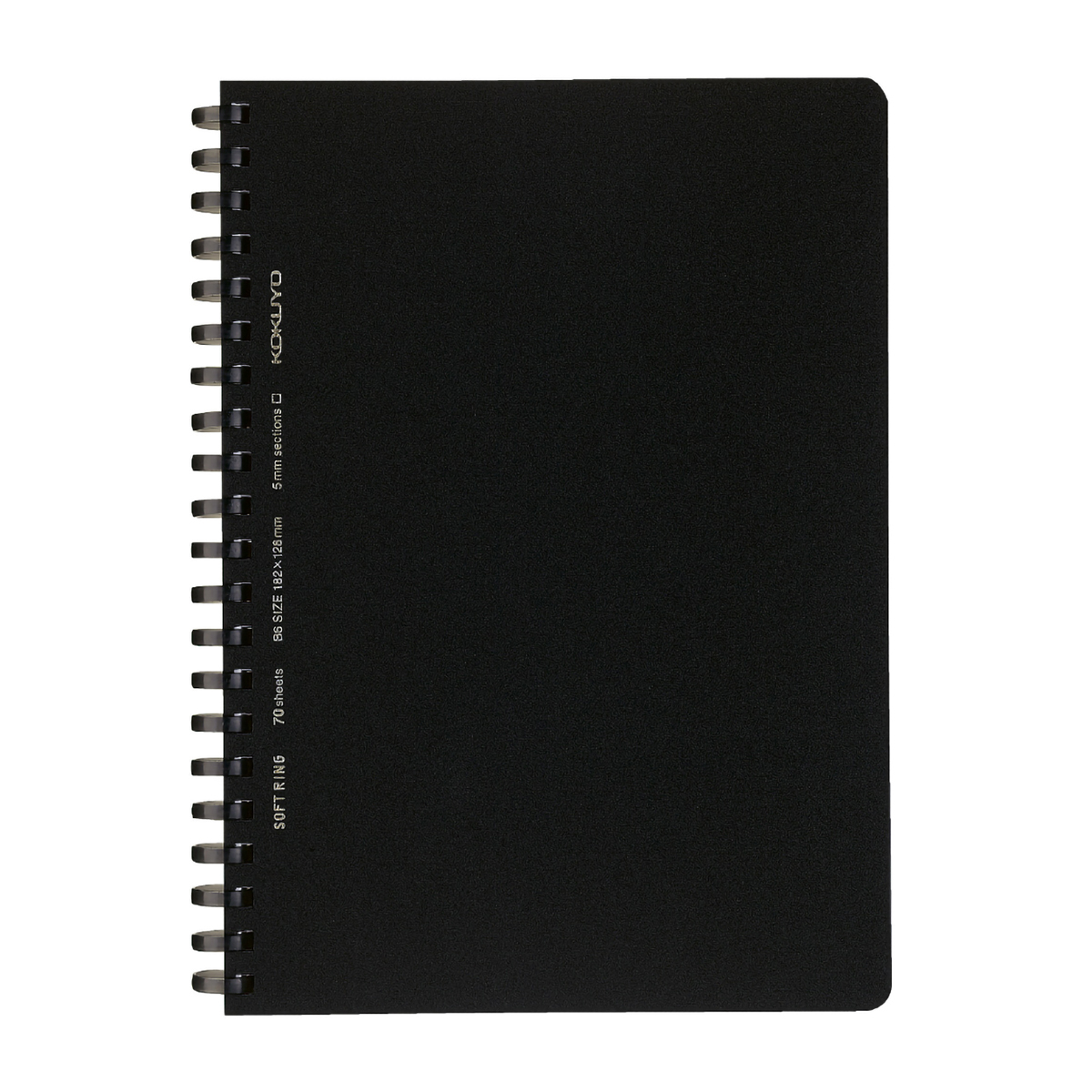 コクヨ　ソフトリングノート　Ｂ６　７０枚　方眼罫　黒
