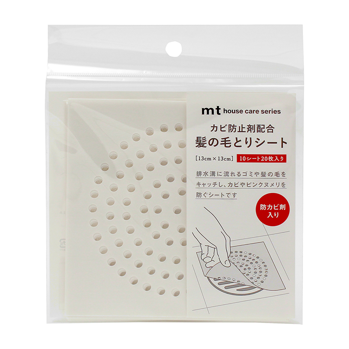 カモ井加工紙　カビ防止剤配合　髪の毛とりシート　１０シート２０枚入　ＭＴＨＯＵ００８