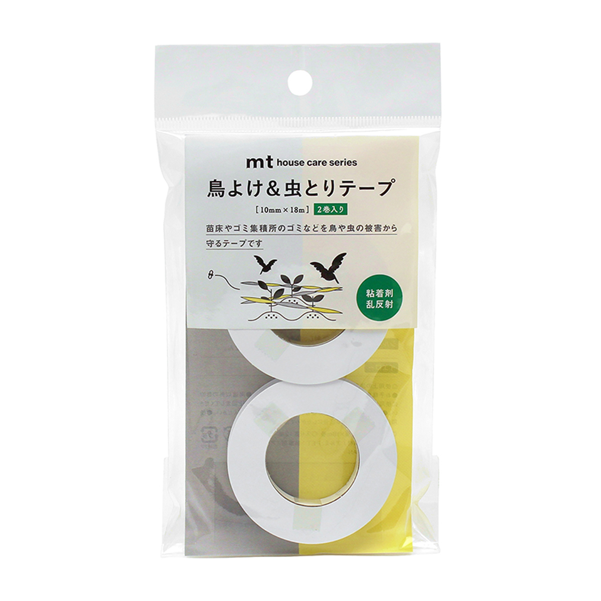 カモ井加工紙　鳥よけ＆虫とりテープ　２巻入　ＭＴＨＯＵ０１２