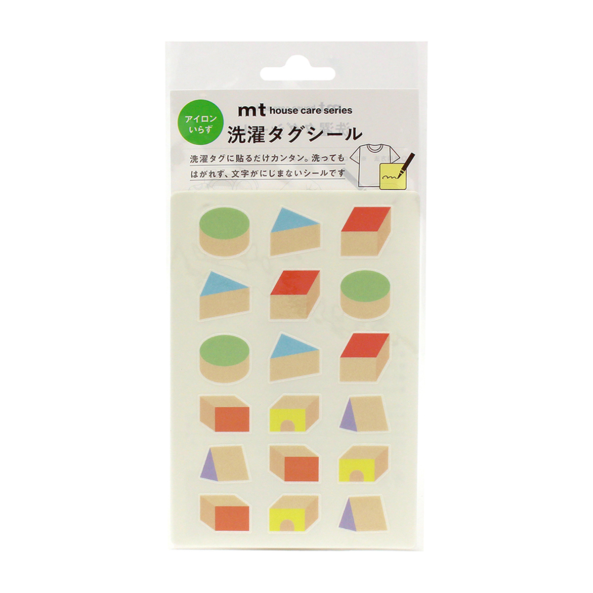 カモ井加工紙　洗濯タグシール　キッズ　積み木　３枚入　ＭＴ５１５