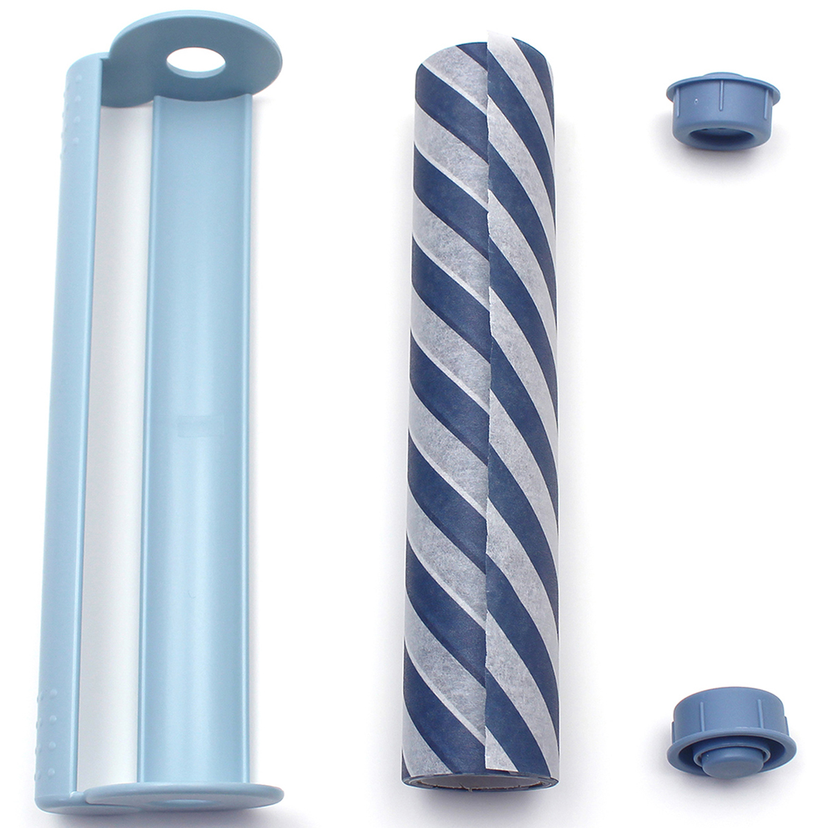 カモ井加工紙　ｍｔ　まもラップカッター　スカイブルー×ストライプ・ネイビー　ＭＴＭＷＲＰ０１