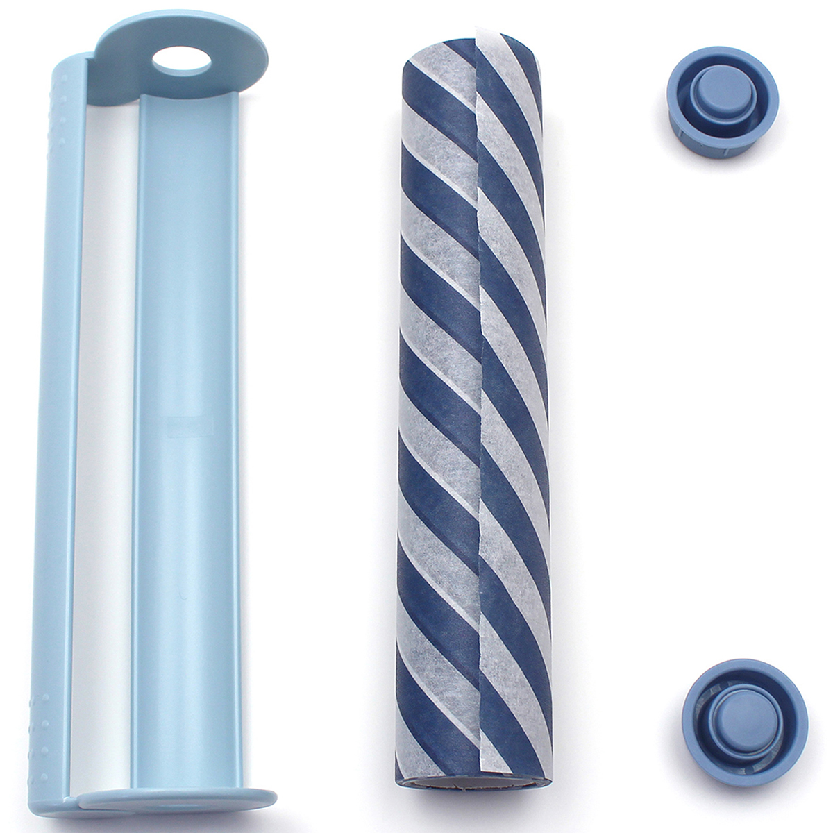 カモ井加工紙　ｍｔ　まもラップカッター　スカイブルー×ストライプ・ネイビー　ＭＴＭＷＲＰ０１