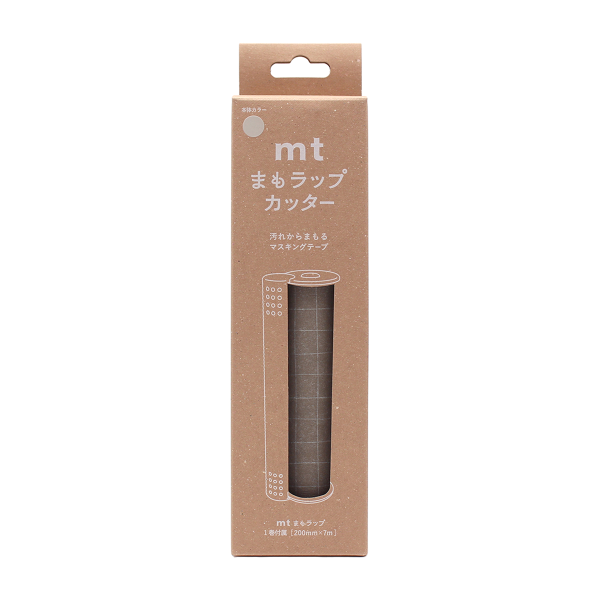 カモ井加工紙　ｍｔ　まもラップカッター　ベージュ×方眼・ベージュ　ＭＴＭＷＲＰ０２