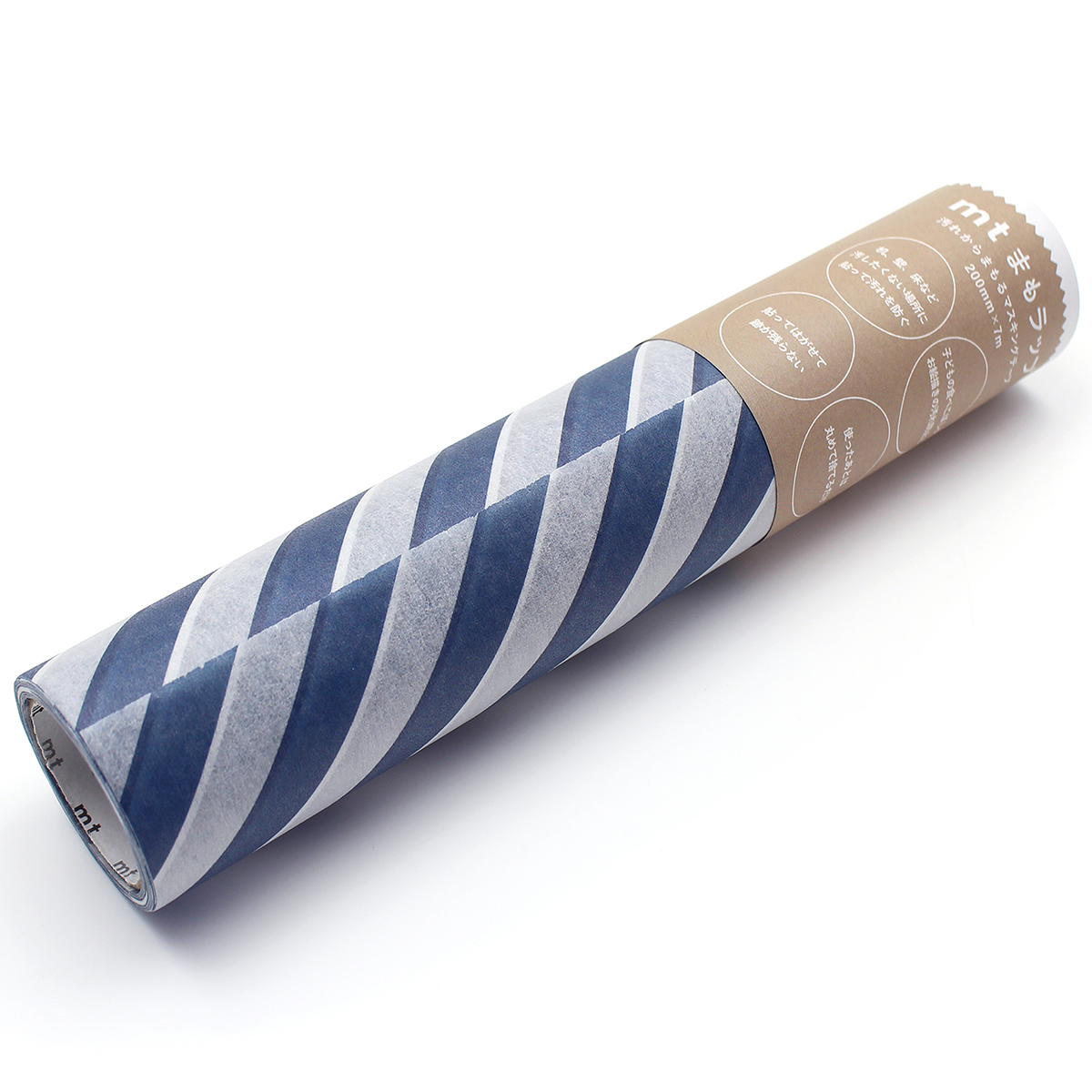 カモ井加工紙　ｍｔ　まもラップ　詰め替え用　ストライプ・ネイビー　ＭＴＭＷＲＲ０１