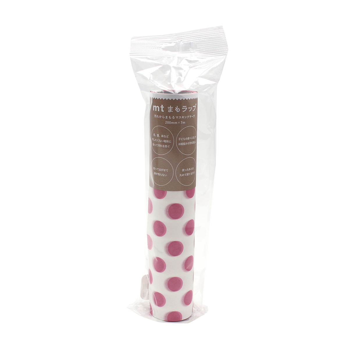 カモ井加工紙　ｍｔ　まもラップ　詰め替え用　ドット・ピンク　ＭＴＭＷＲＲ０３