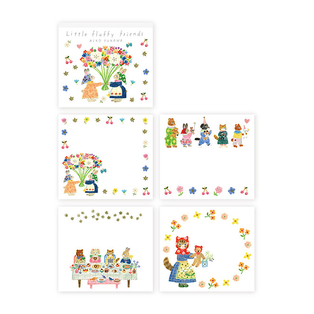 表現社　ブロックメモ　ｆｌｕｆｆｙ　ｆｒｉｅｎｄｓ