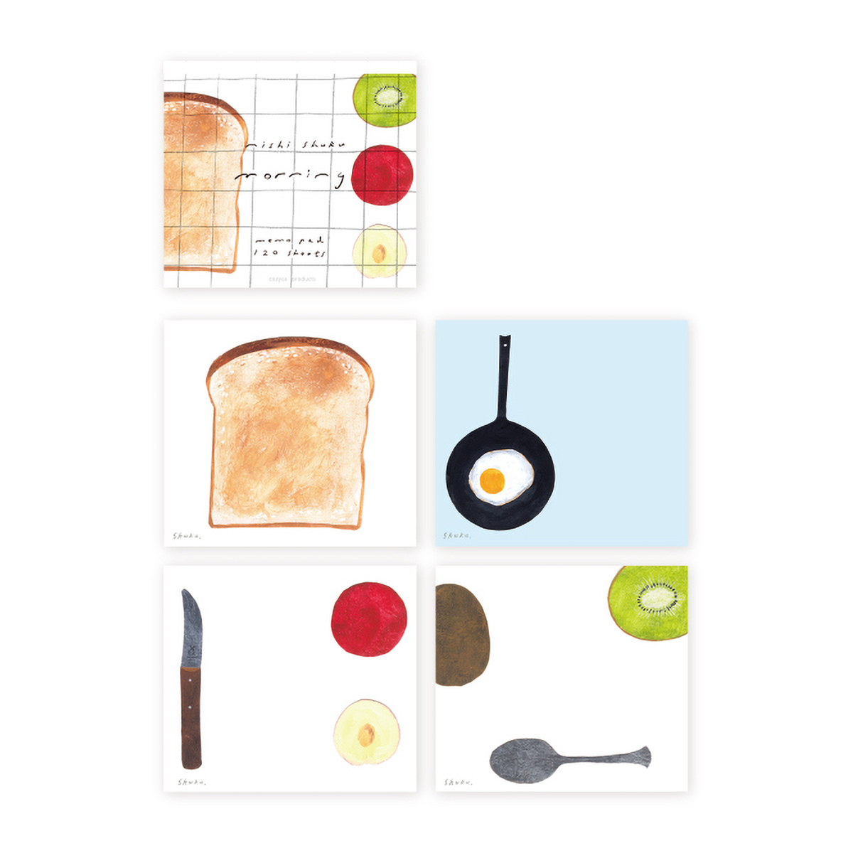 表現社　ブロックメモ　ｍｏｒｎｉｎｇ