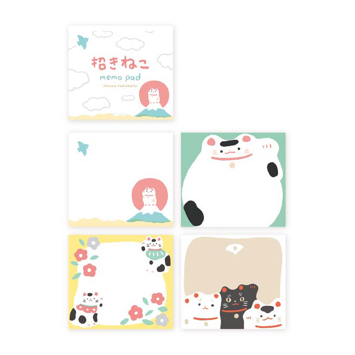 表現社　ブロックメモ　招きねこ