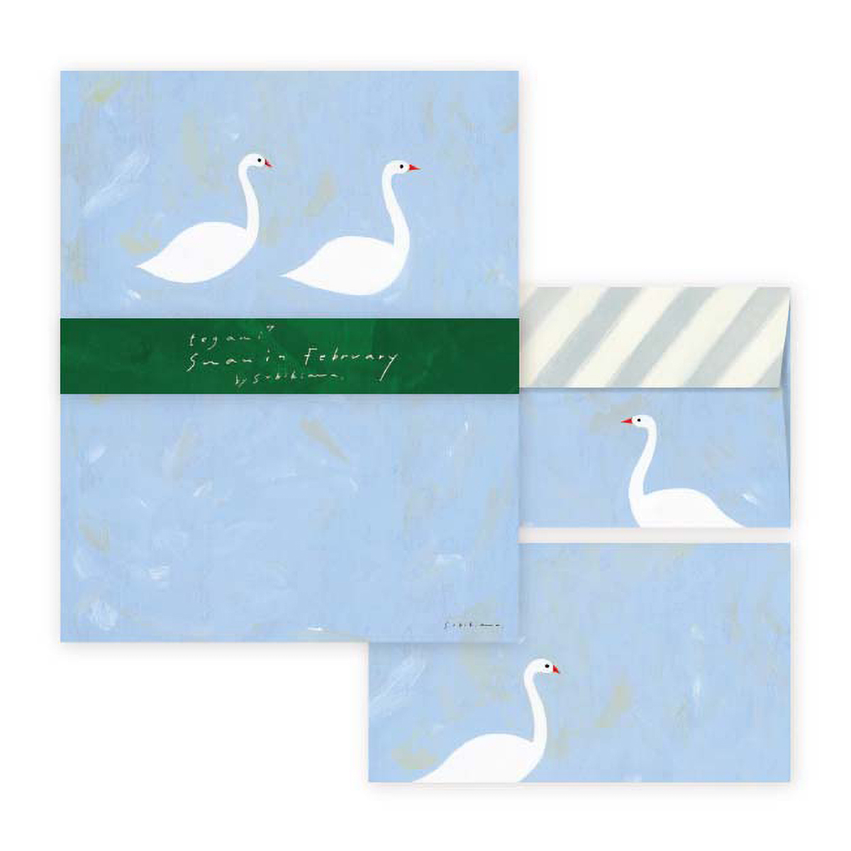 表現社　レターセット　Ｓｗａｎ　ｉｎ　Ｆｅｂｒｕａｒｙ