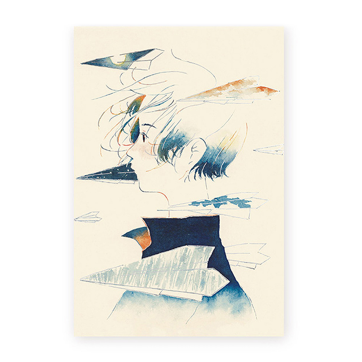 表現社　箔押しポストカード　空飛ぶ記憶