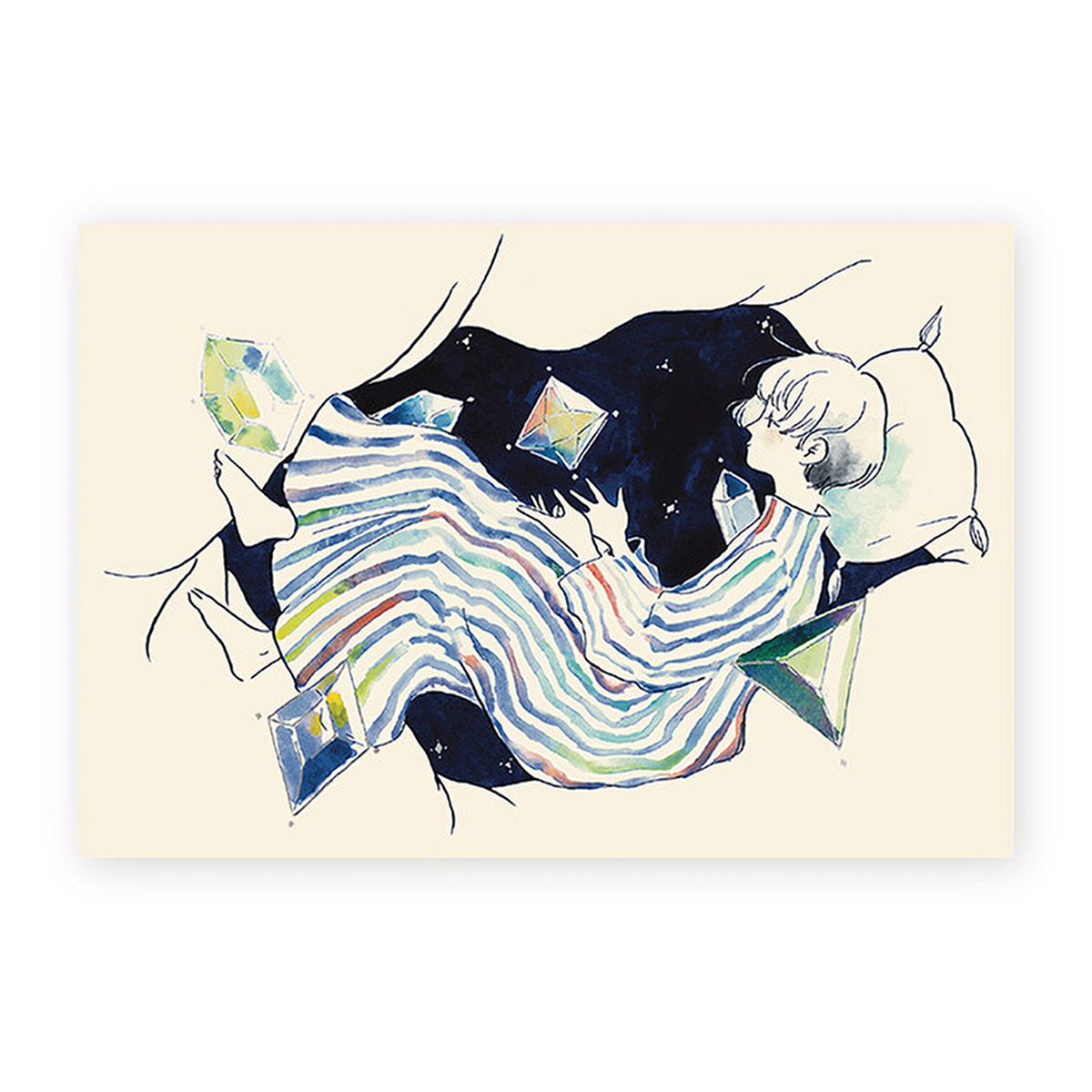 表現社　箔押しポストカード　眠れぬ夜