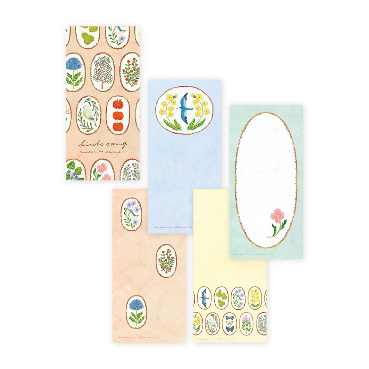 表現社　一筆箋　ｂｉｒｄｓ　ｓｏｎｇ