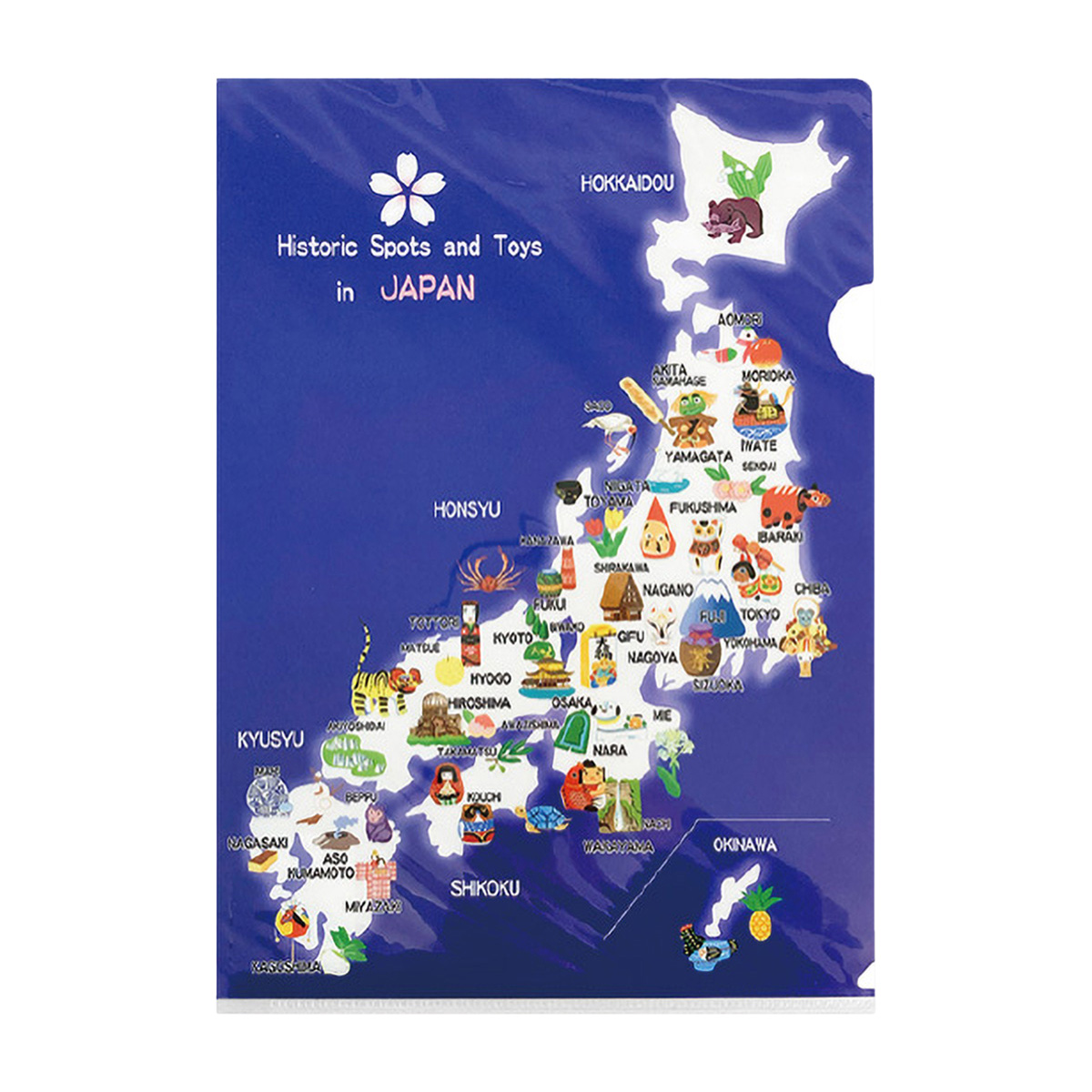 表現社　クリアファイル　ＪＡＰＡＮ　日本地図