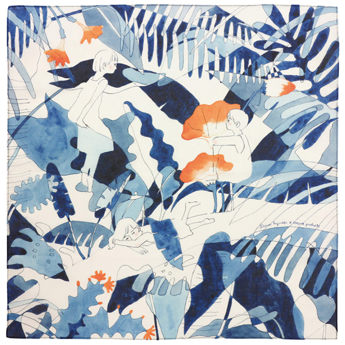 表現社　ハンカチ　秘密の高雨林