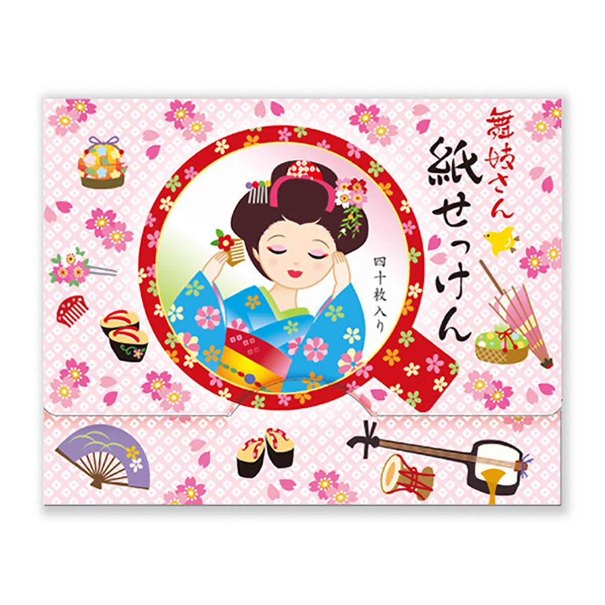 表現社　舞妓さん紙せっけん　手鏡舞妓
