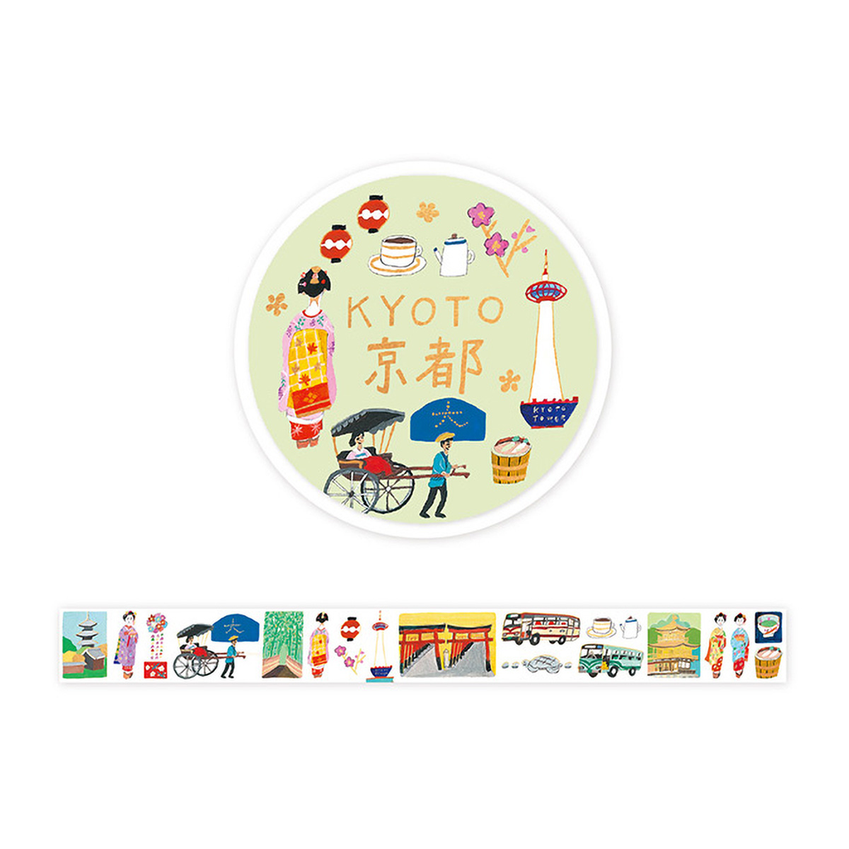 表現社　箔押しマスキングテープ　京都