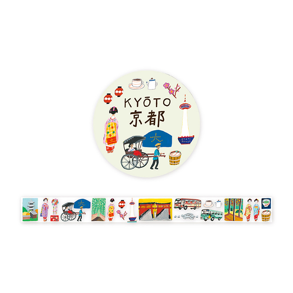 表現社　透明マスキングテープ　京都