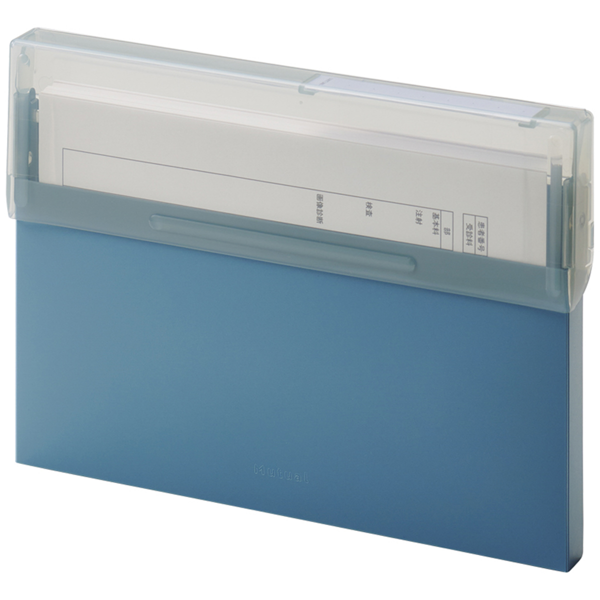 リヒトラブ　Ｍｕｔｕａｌ　コングレスケース　スレートブルー　Ａ５・ヨコ　１５０枚収容