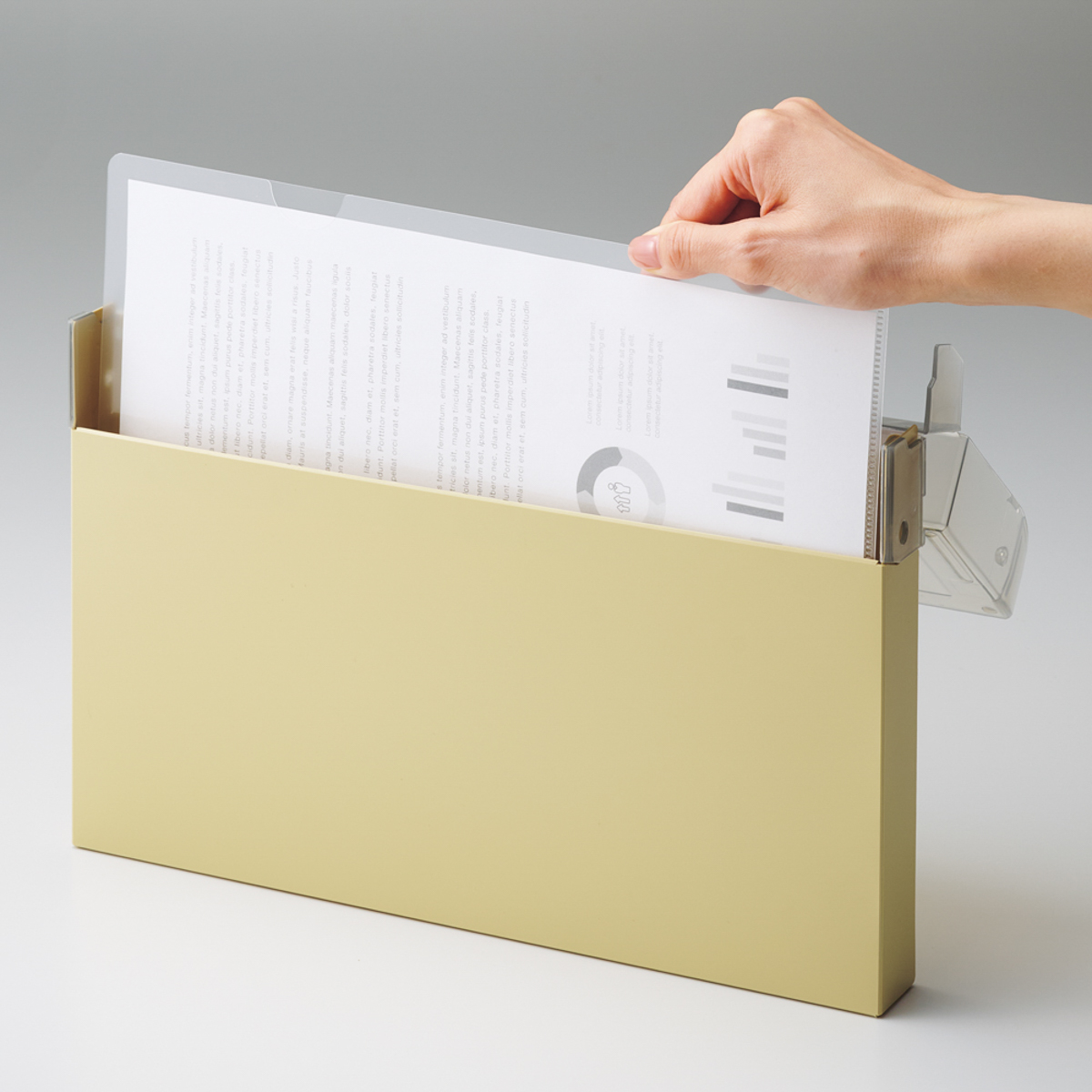 リヒトラブ　Ｍｕｔｕａｌ　コングレスケース　テラコッタオレンジ　Ａ４・ヨコ　３００枚収容