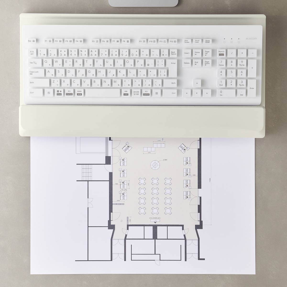 リヒトラブ　キーボードスタンド　オフホワイト