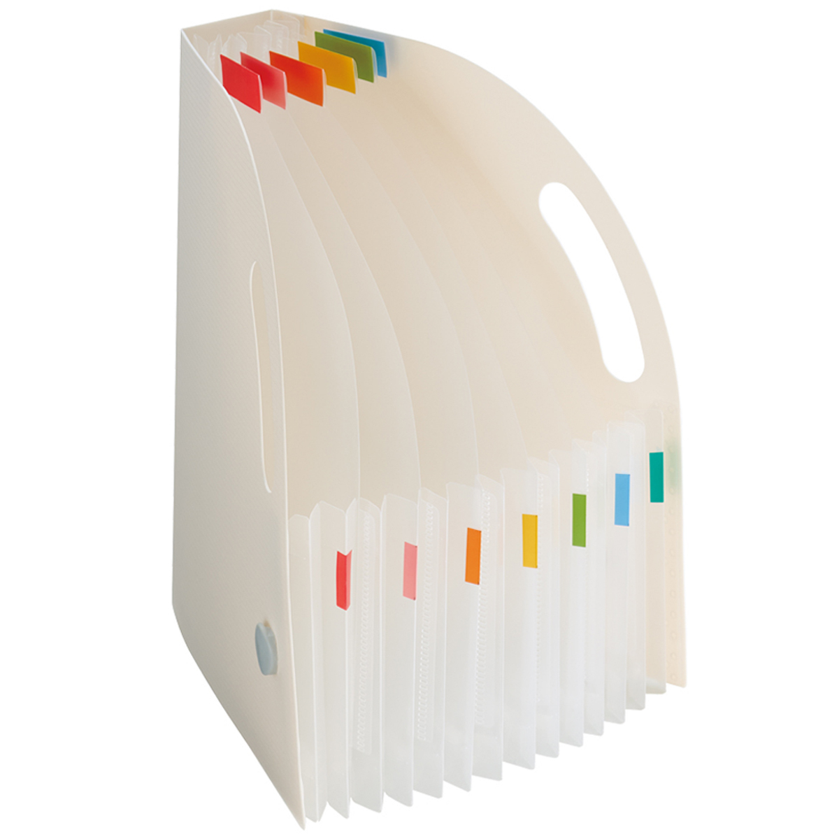 リヒトラブ　ｎｏｉｅ－ｓｔｙｌｅ　ドキュメントボックス　タテ　スリム　ホワイト　Ａ５　６仕切（７ポケット）