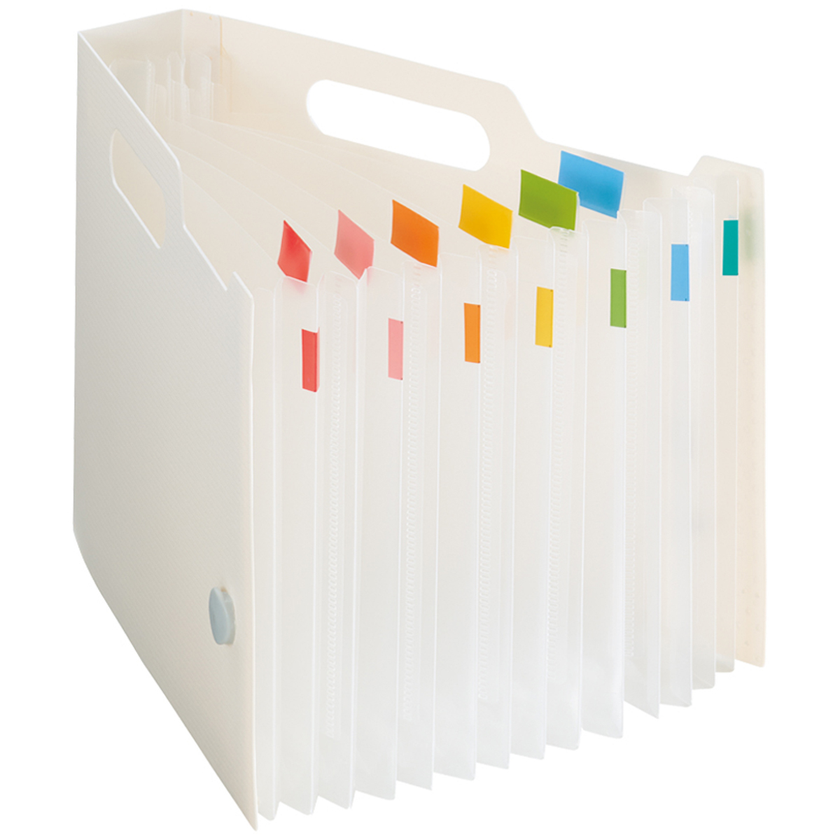 リヒトラブ　ｎｏｉｅ－ｓｔｙｌｅ　ドキュメントボックス　ヨコ　スリム　ホワイト　Ａ５　６仕切（７ポケット）